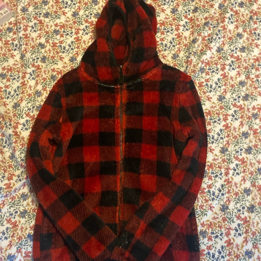 Plaid Red and Black Kids Jacket